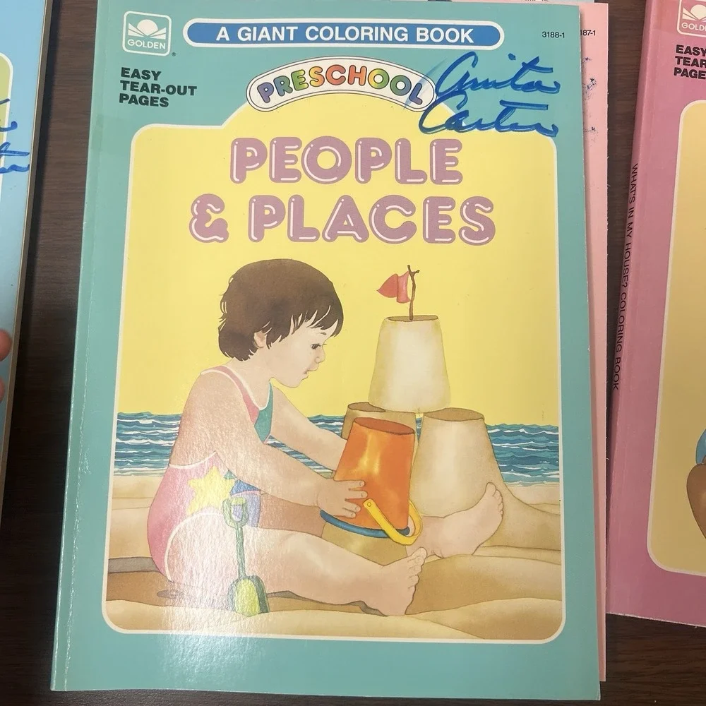 Lot Of 6 Vintage 1988 A Golden Book -‎ A Giant Coloring Book Preschool Unused